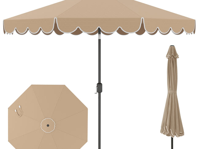 10 Ft Patio Umbrella Market Umbrella with Crank Tilt Adjustment
