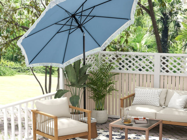 9 Ft Patio Umbrella with Sun Protective Canopy for Patio Garden Pool