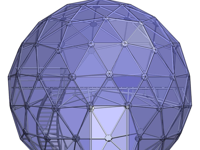 CNC Dome Planet Stainless Steel + T6061 Geodesic Sphere Enclosure
