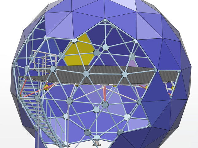 CNC Dome Planet Stainless Steel + T6061 Geodesic Sphere Enclosure