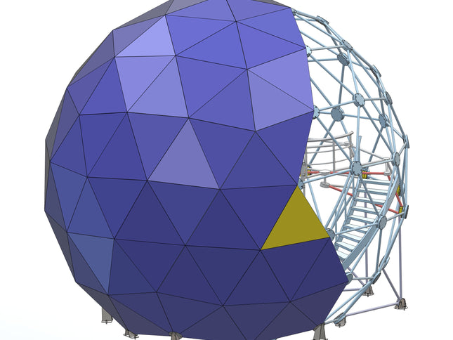 CNC Dome Planet Stainless Steel + T6061 Geodesic Sphere Enclosure
