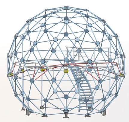 CNC Dome Planet Stainless Steel + T6061 Geodesic Sphere Enclosure