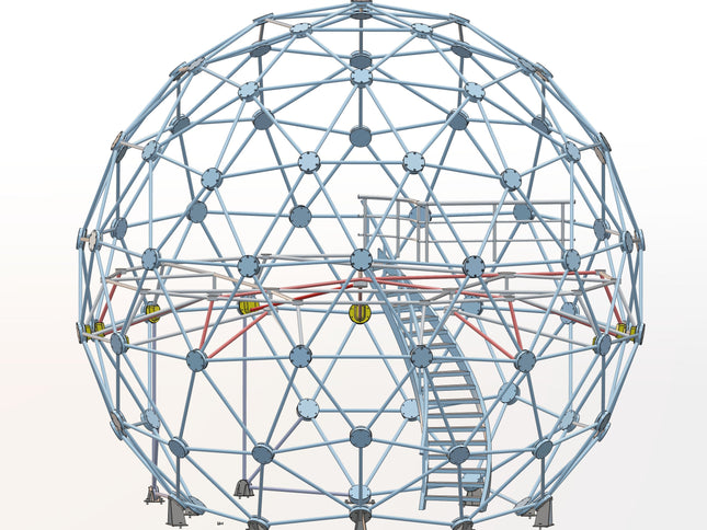 CNC Dome Planet Stainless Steel + T6061 Geodesic Sphere Enclosure