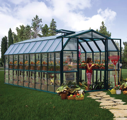 [08X20FT] Extra Large Barn-Style Weatherproof Walk-In Greenhouse With Roof Vents
