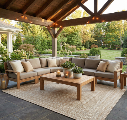 Cream Braided Faux Jute Outdoor Rug