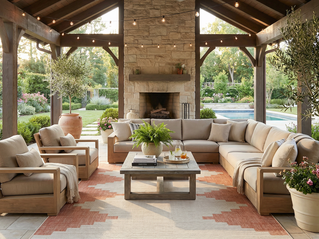 Djugun Peach Fuzz Indoor & Outdoor Area Rug