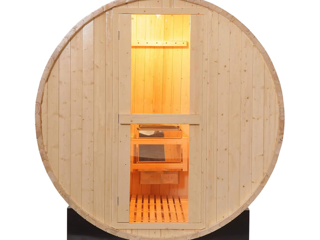 Thermora Haven 2-Person All-Weather Outdoor Pinewood Barrel Sauna Kit