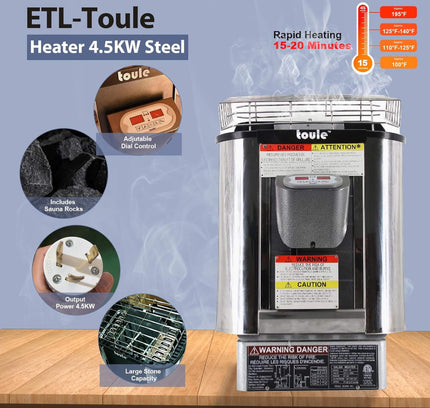 Haven Premium All-Weather Outdoor Pinewood Barrel Sauna Kit With 4.5KW Heater And Tempered Glass Window [Made-To-Order] (SAK91462)