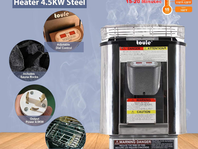 Haven Premium All-Weather Outdoor Pinewood Barrel Sauna Kit With 4.5KW Heater And Tempered Glass Window [Made-To-Order] (SAK91462)