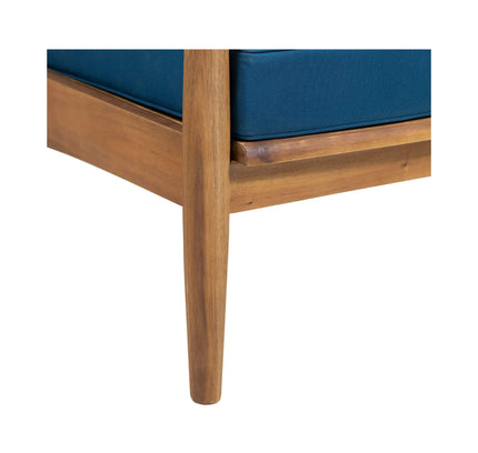 Alora Premium 4-Piece Wooden Outdoor Patio Conversation Seating Set With Cushions