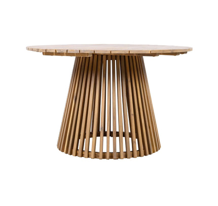 Alora Premium 5-Piece Outdoor Acacia Wood Patio Furniture Set With Braided Dining Chairs, Cushions, And Dining Table