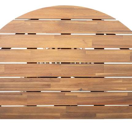 Alora Premium 5-Piece Outdoor Acacia Wood Patio Furniture Set With Braided Dining Chairs, Cushions, And Dining Table