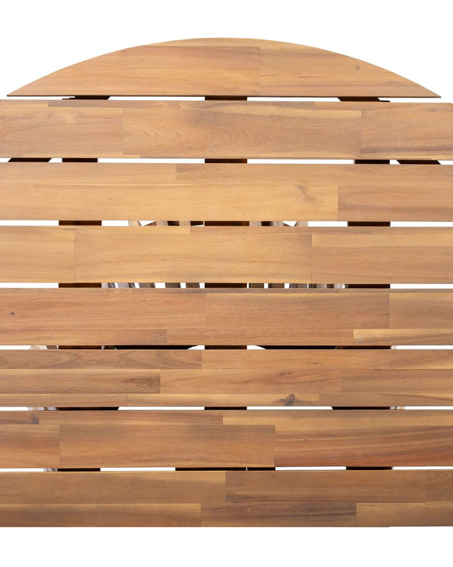 Alora Premium 5-Piece Outdoor Acacia Wood Patio Furniture Set With Braided Dining Chairs, Cushions, And Dining Table