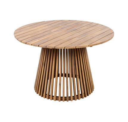 Alora Premium 5-Piece Outdoor Acacia Wood Patio Furniture Set With Braided Dining Chairs, Cushions, And Dining Table