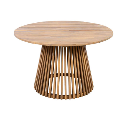 Alora Premium 5-Piece Outdoor Acacia Wood Patio Furniture Set With Braided Dining Chairs, Cushions, And Dining Table