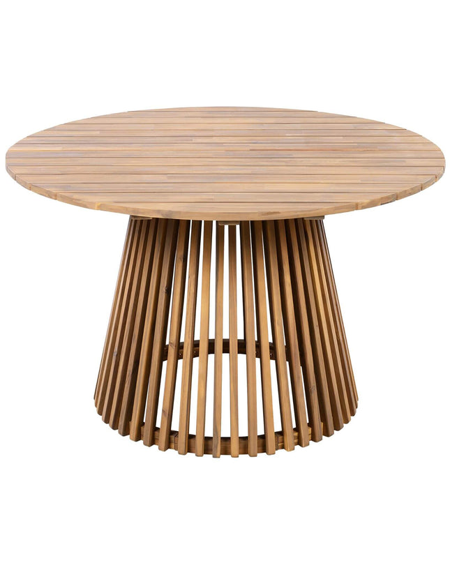 Alora Premium 5-Piece Outdoor Acacia Wood Patio Furniture Set With Braided Dining Chairs, Cushions, And Dining Table