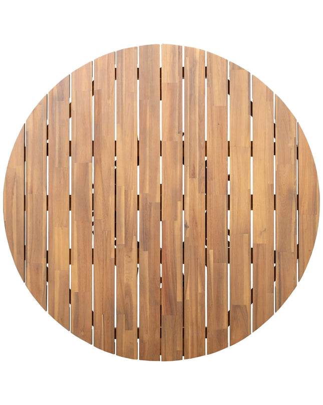 Alora Premium 5-Piece Outdoor Acacia Wood Patio Furniture Set With Braided Dining Chairs, Cushions, And Dining Table