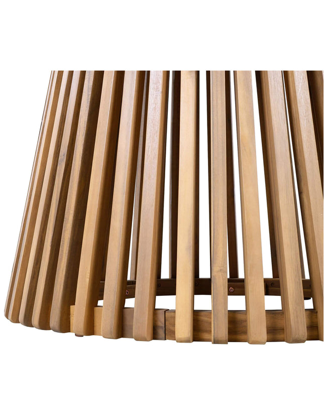 Alora Premium 5-Piece Outdoor Acacia Wood Patio Furniture Set With Braided Dining Chairs, Cushions, And Dining Table