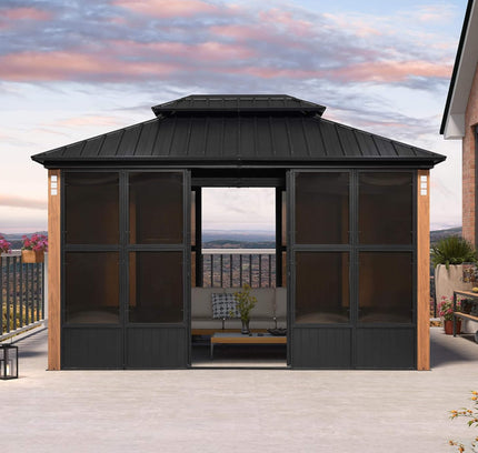 Alora Prestige Premium Hardtop Double Top Outdoor Patio Solarium Sunroom (SAK43078)