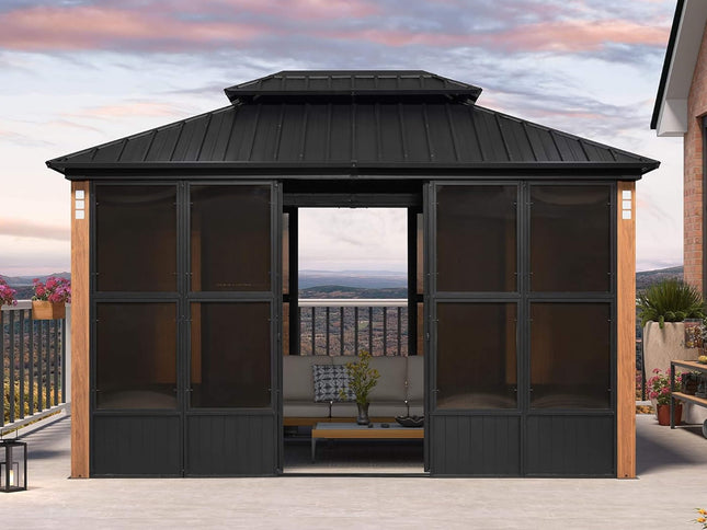 Prestige Premium Hardtop Double Top Outdoor Patio Solarium Sunroom (SAK43078)