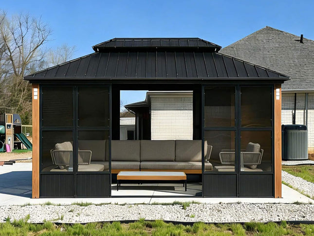 Prestige Premium Hardtop Double Top Outdoor Patio Solarium Sunroom (SAK43078)