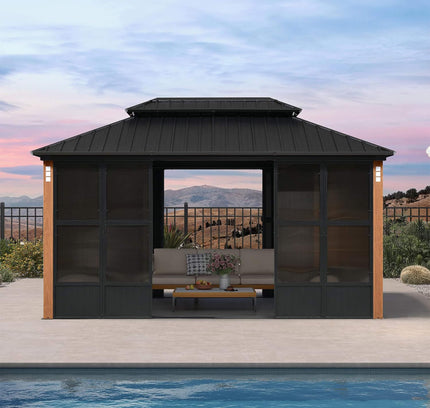 Alora Prestige Premium Hardtop Double Top Outdoor Patio Solarium Sunroom (SAK43078)