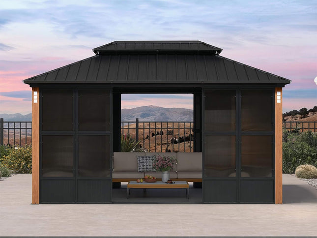Prestige Premium Hardtop Double Top Outdoor Patio Solarium Sunroom (SAK43078)