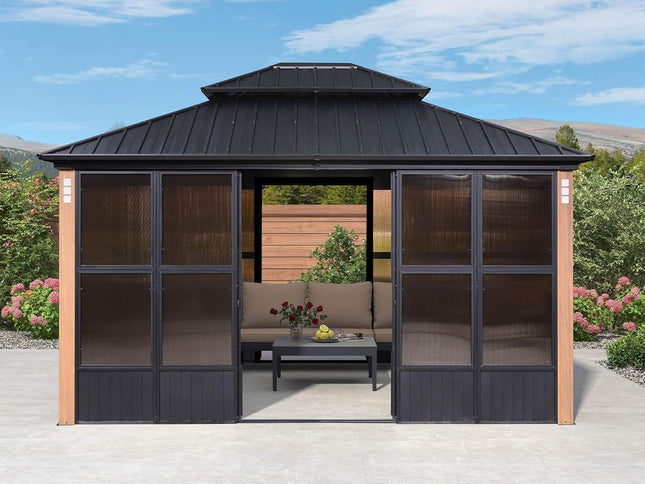 Prestige Premium Hardtop Double Top Outdoor Patio Solarium Sunroom (SAK43078)