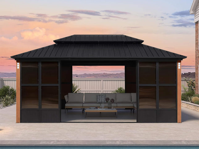 Prestige Premium Hardtop Double Top Outdoor Patio Solarium Sunroom (SAK43078)