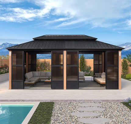 Alora Prestige Premium Hardtop Double Top Outdoor Patio Solarium Sunroom (SAK43078)