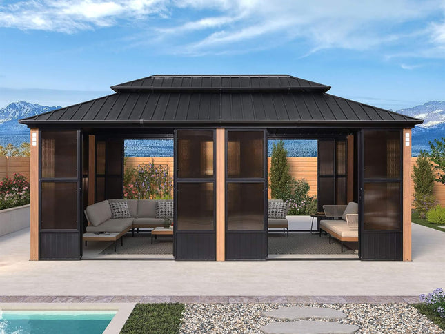 Prestige Premium Hardtop Double Top Outdoor Patio Solarium Sunroom (SAK43078)