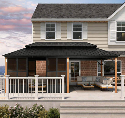 Alora Prestige Premium Hardtop Double Top Outdoor Patio Solarium Sunroom (SAK43078)