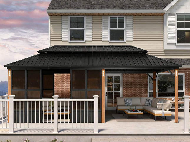Prestige Premium Hardtop Double Top Outdoor Patio Solarium Sunroom (SAK43078)