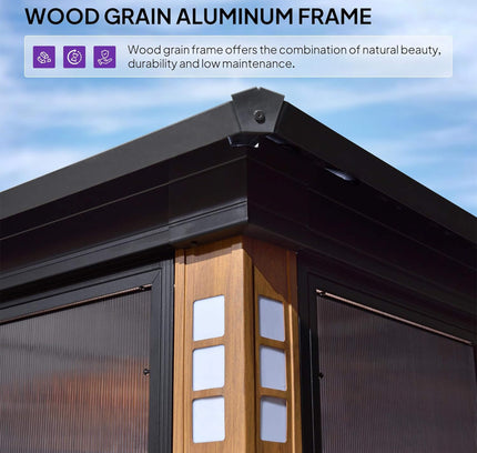 Alora Prestige Premium Hardtop Double Top Outdoor Patio Solarium Sunroom (SAK43078)