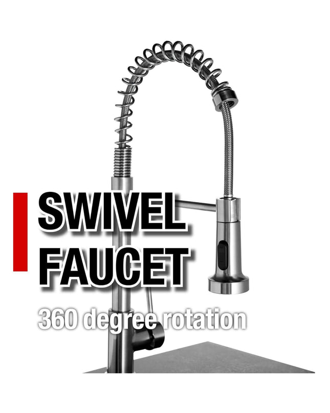 Castelle Flame Outdoor BBQ Kitchen Island With 43-Inch 6-Burner 85K BTU Propane Gas Grill, Rotisserie Kit, And Storage Cabinets