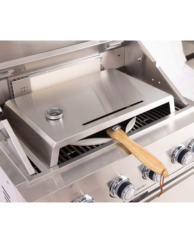 Premium Outdoor Kitchen With 32-Inch 60K BTU Built-In Stainless Steel LPG Gas Grill, Door And Drawer Combo And Stainless Steel Ice Box