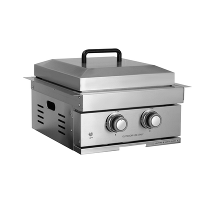 Premium Outdoor Kitchen With 32-Inch 60K BTU Built-In Stainless Steel LPG Gas Grill, Door And Drawer Combo And Stainless Steel Ice Box