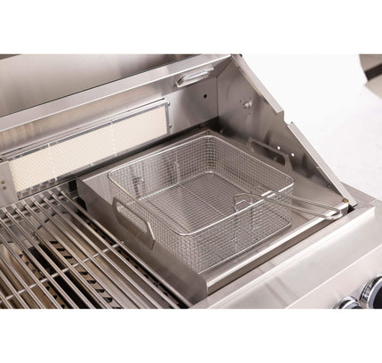 Premium Outdoor Kitchen With 32-Inch 60K BTU Built-In Stainless Steel LPG Gas Grill, Door And Drawer Combo And Stainless Steel Ice Box