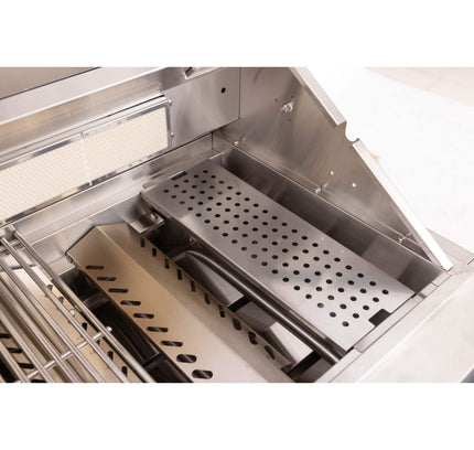 Premium Outdoor Kitchen With 32-Inch 60K BTU Built-In Stainless Steel LPG Gas Grill, Door And Drawer Combo And Stainless Steel Ice Box