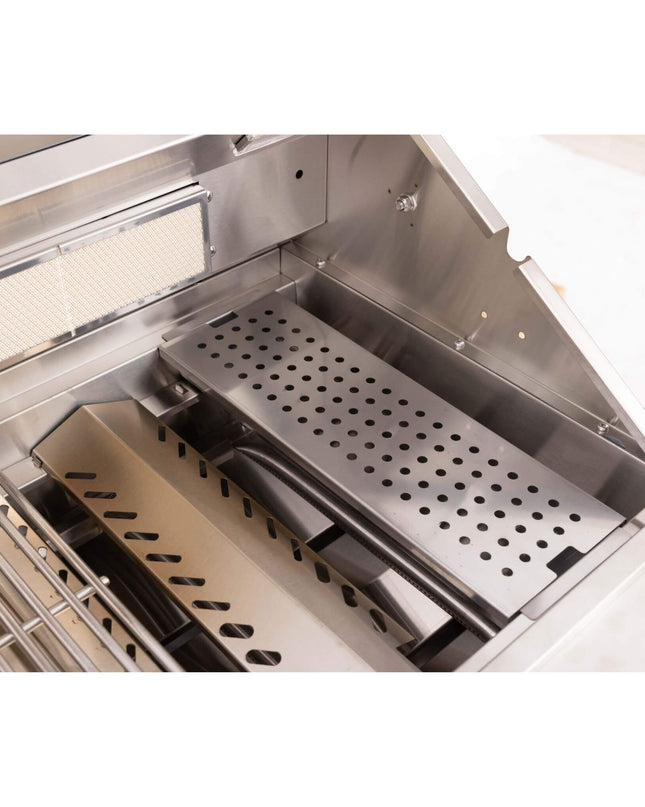 Premium Outdoor Kitchen With 32-Inch 60K BTU Built-In Stainless Steel LPG Gas Grill, Door And Drawer Combo And Stainless Steel Ice Box