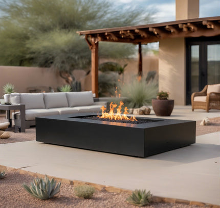 Rectangular Steel Wood-burning Fire Pit (2 sizes)