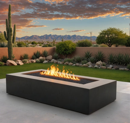 Rectangular Steel Wood-burning Fire Pit (2 sizes)