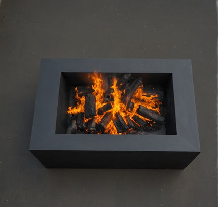 Rectangular Steel Wood-burning Fire Pit (2 sizes)