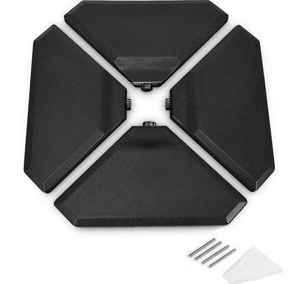 4-Piece 195 lb Patio Cantilever Offset Umbrella Base Weight Sand