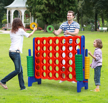 Jumbo 4-to-Score Giant Game Set with 42 Jumbo Rings and Quick-Release Slider