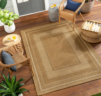Chael Flatweave Faux Jute Outdoor Rug