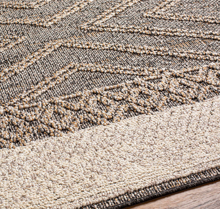 Beige Charcoal Areli Outdoor Area Rug
