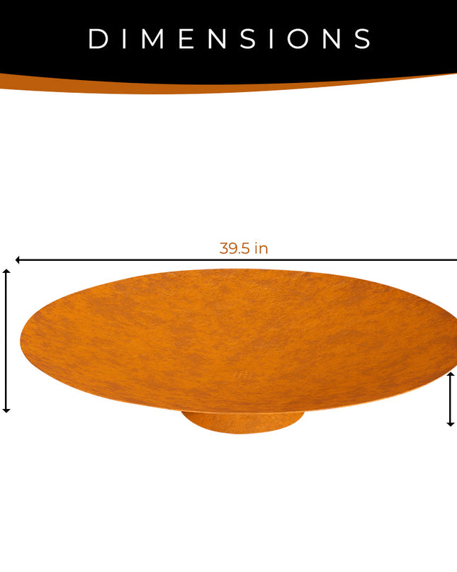 Corten Steel Fire Pit, Bowl, Water Bowl*, and Planter Bowl
