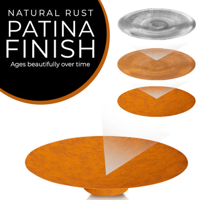 Corten Steel Fire Pit, Bowl, Water Bowl*, and Planter Bowl