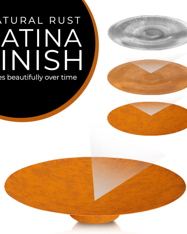 Corten Steel Fire Pit, Bowl, Water Bowl*, and Planter Bowl